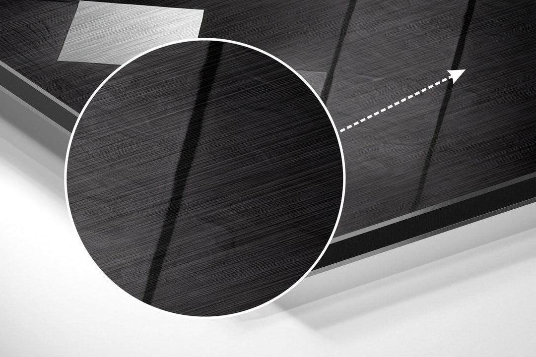 Shapes Brushed Aluminum Dibond Wall Art.
