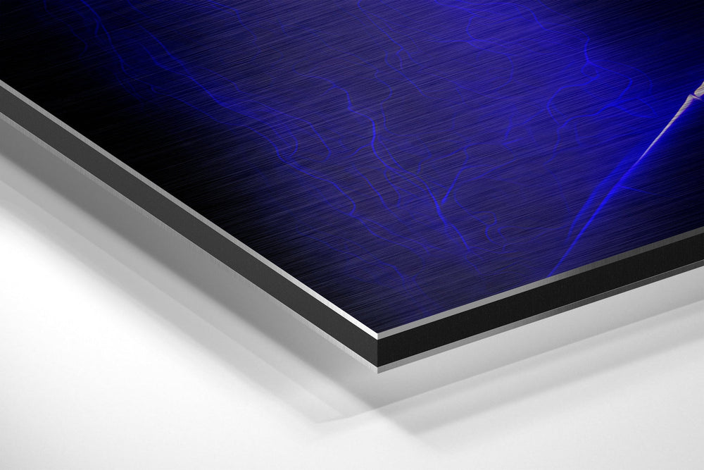 Revenge in His Eyes Brushed Aluminum Dibond Wall Art.