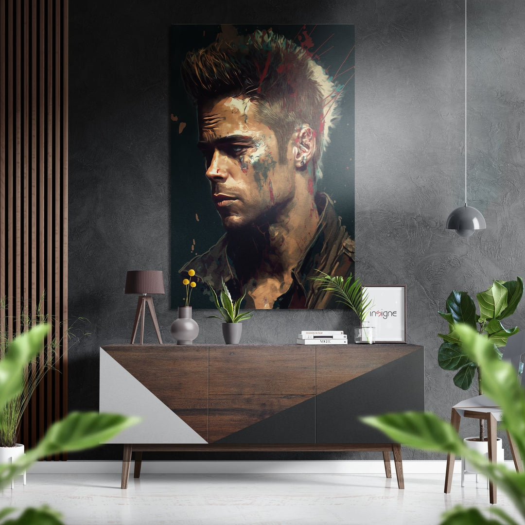 Fight Club Brushed Aluminum Dibond Wall Art.