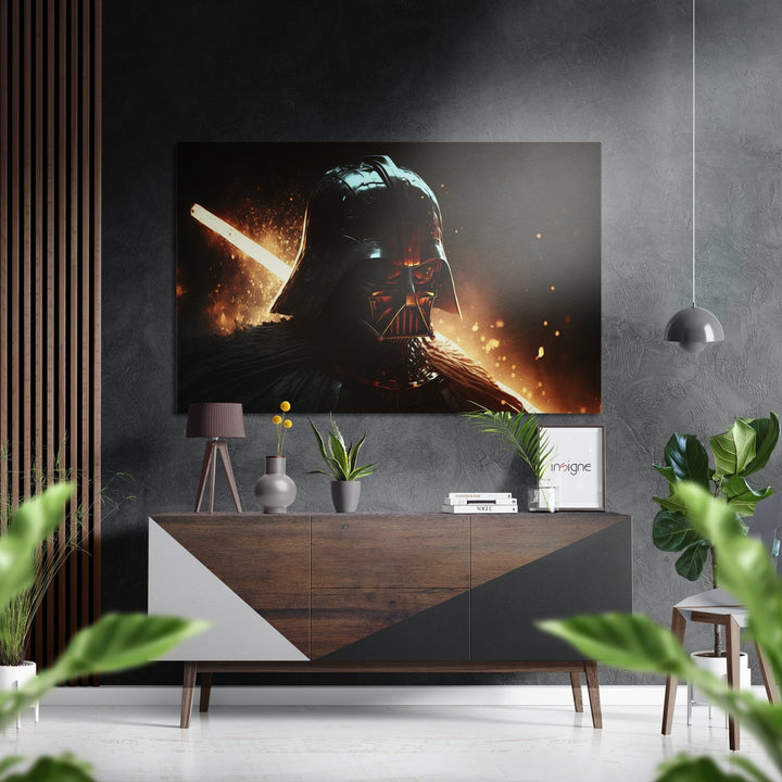 Darth Wader Brushed Aluminum Dibond Wall Art.
