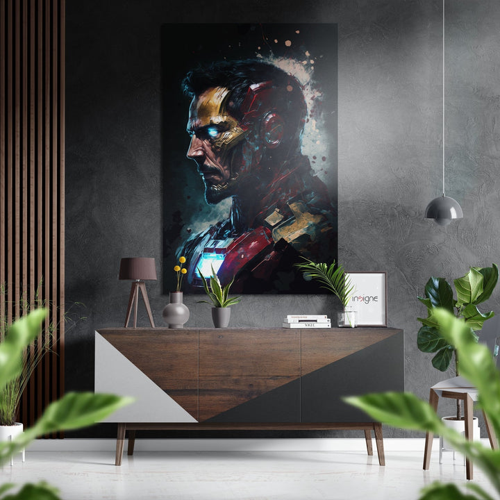 Iron Man Brushed Aluminum Dibond Wall Art Insigne