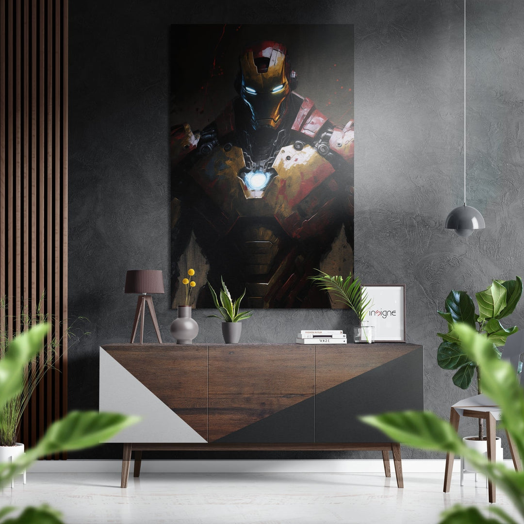 Iron Man Brushed Aluminum Dibond Wall Art Insigne