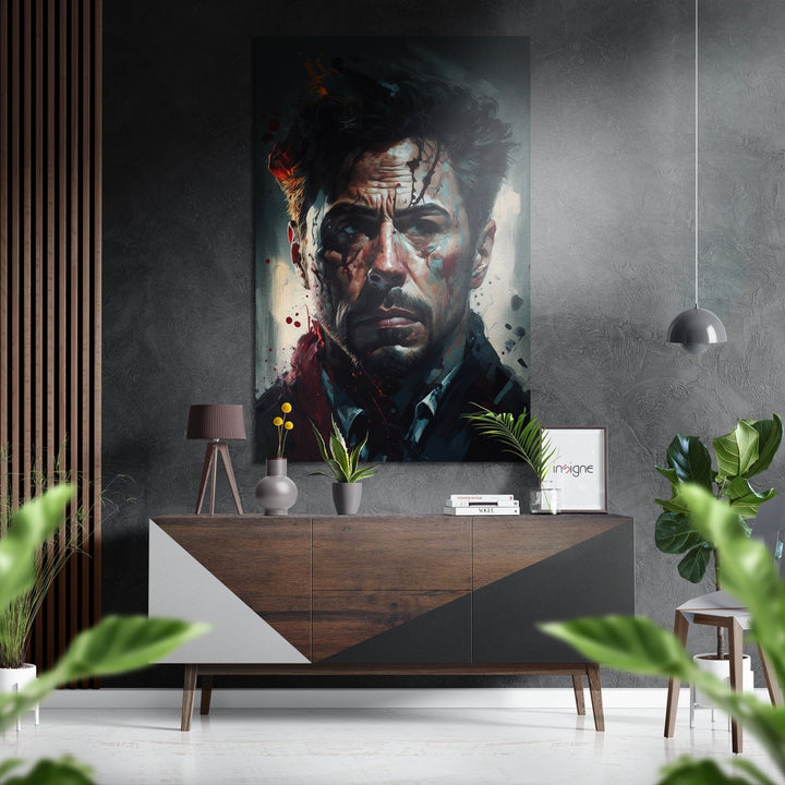 Iron Man Brushed Aluminum Dibond Wall Art Insigne