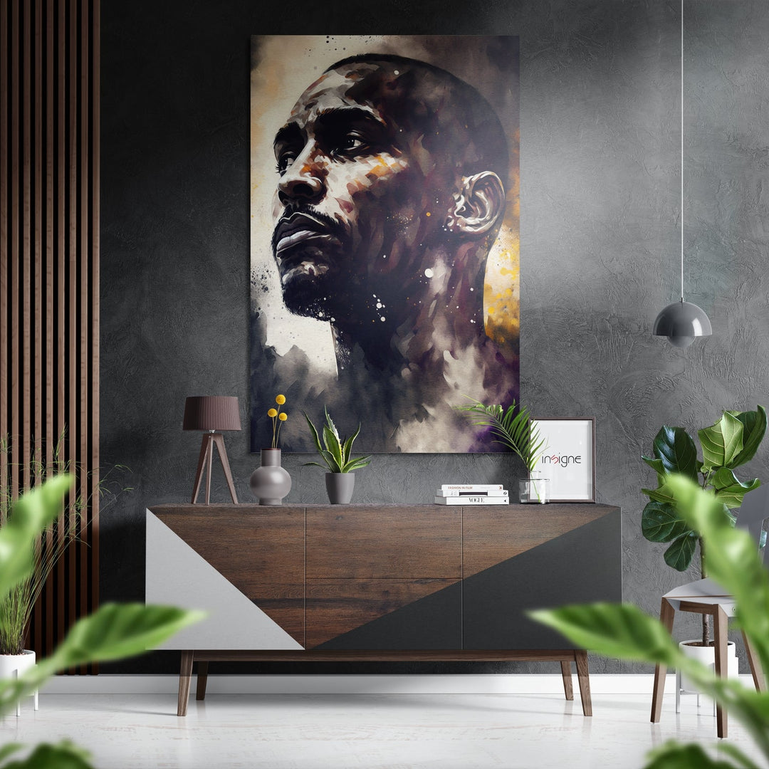 Kobe Bryant Brushed Aluminum Dibond Wall Art.