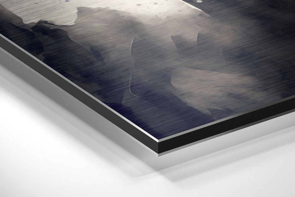 Kobe Bryant Brushed Aluminum Dibond Wall Art.