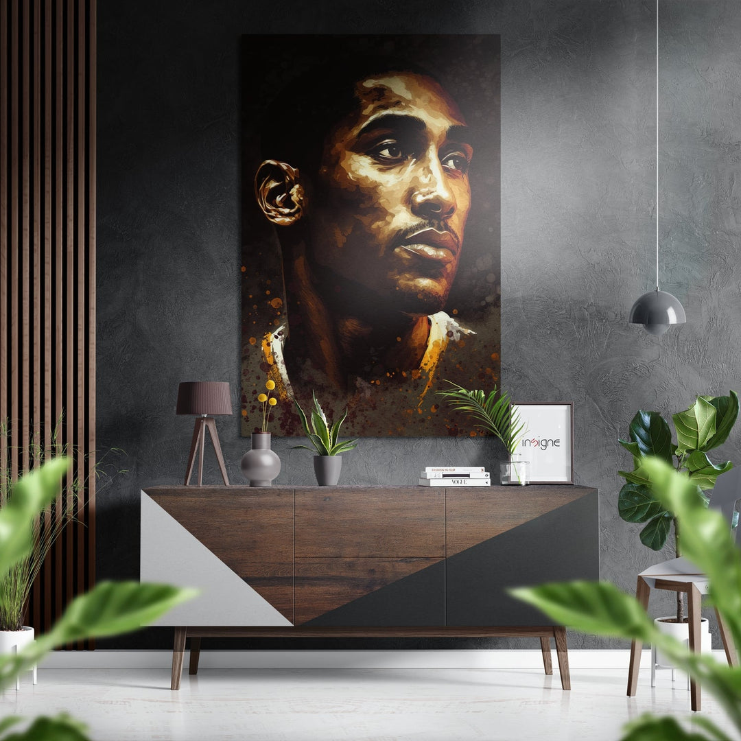 Kobe Bryant Brushed Aluminum Dibond Wall Art.