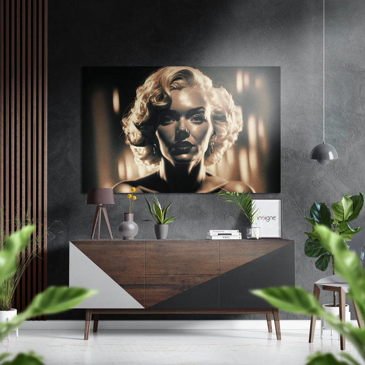 Marilyn Monroe Brushed Aluminum Dibond Wall Art.