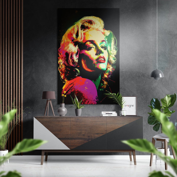 Marilyn Monroe Brushed Aluminum Dibond Wall Art.