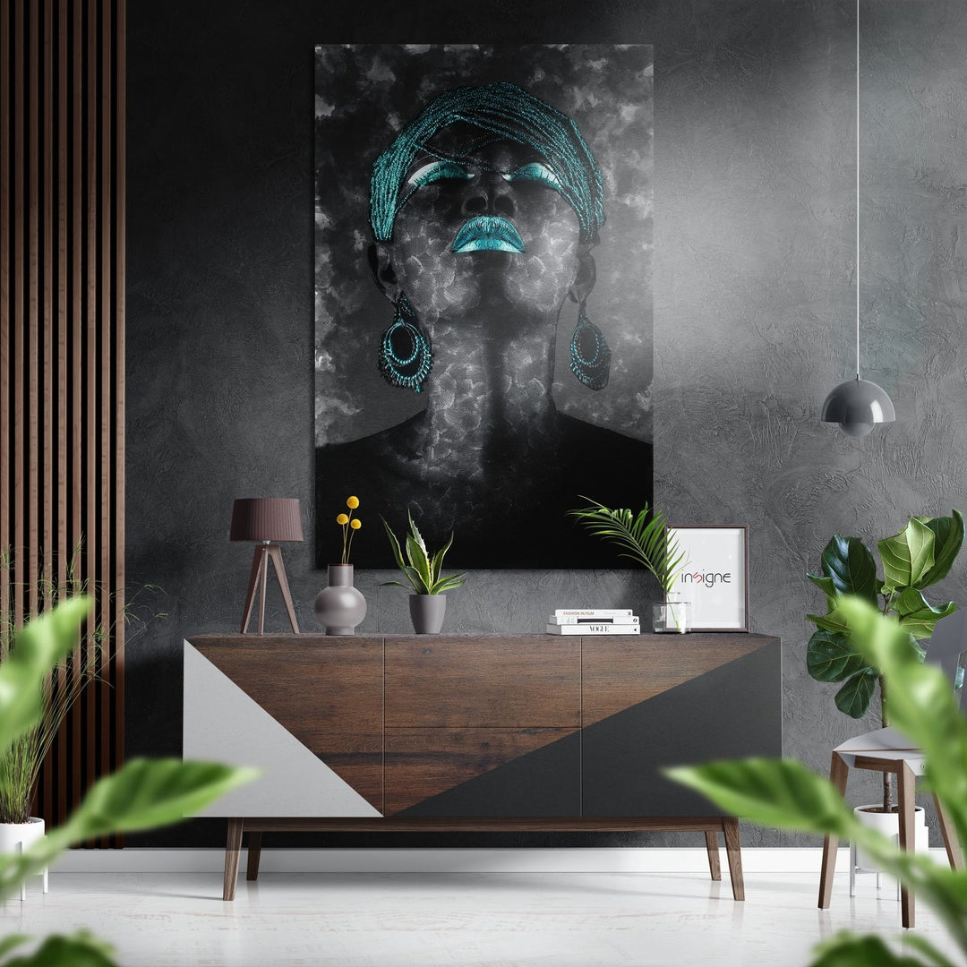 Women Brushed Aluminum Dibond Wall Art.