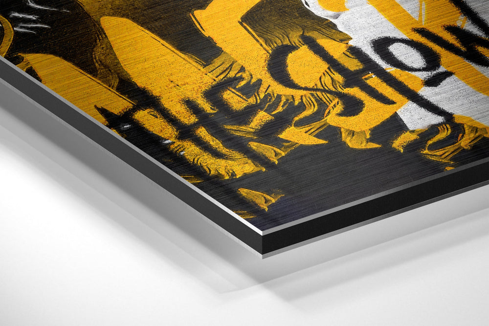 Freddie Mercury Brushed Aluminum Dibond Wall Art.