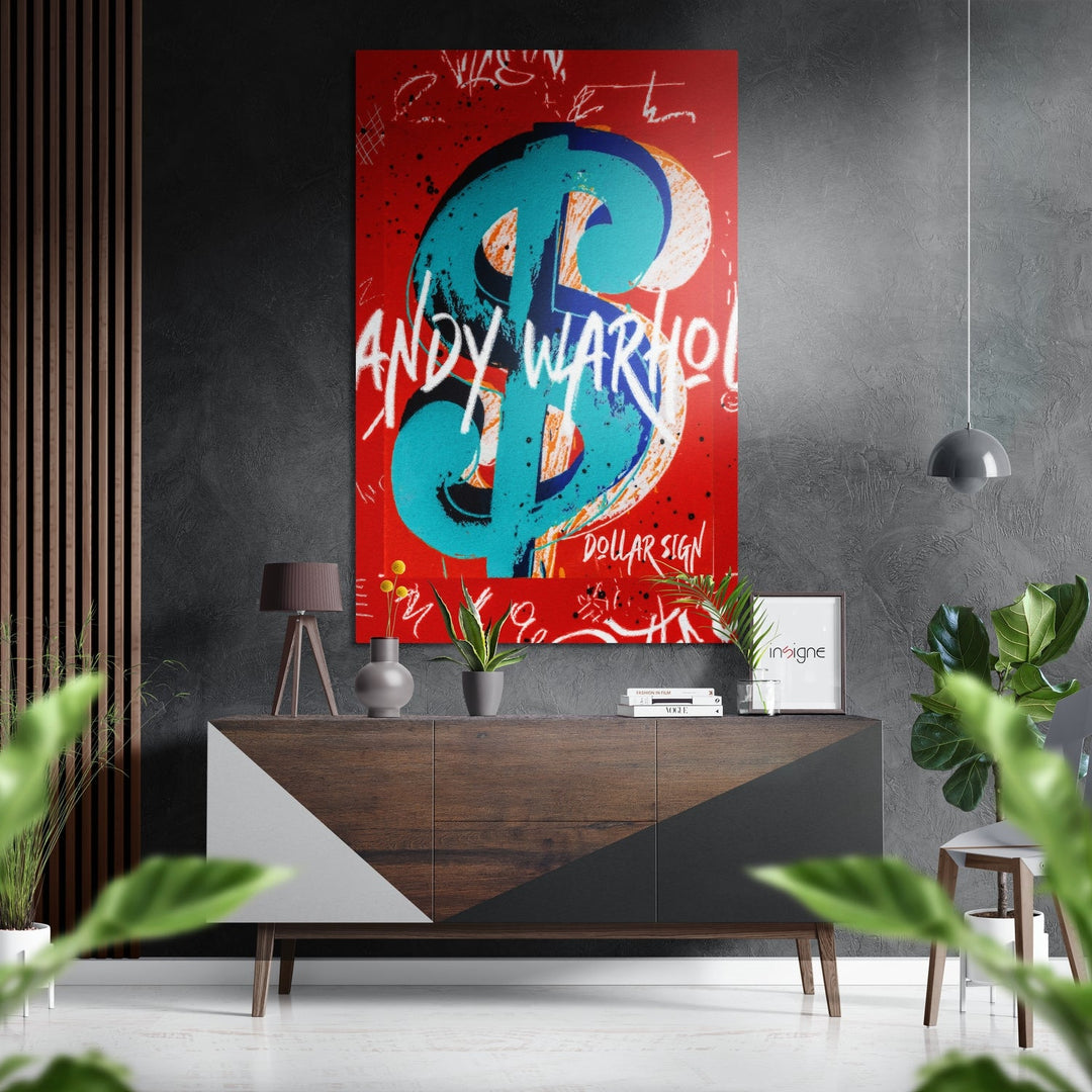 Andy Warhol Brushed Aluminum Dibond Wall Art.