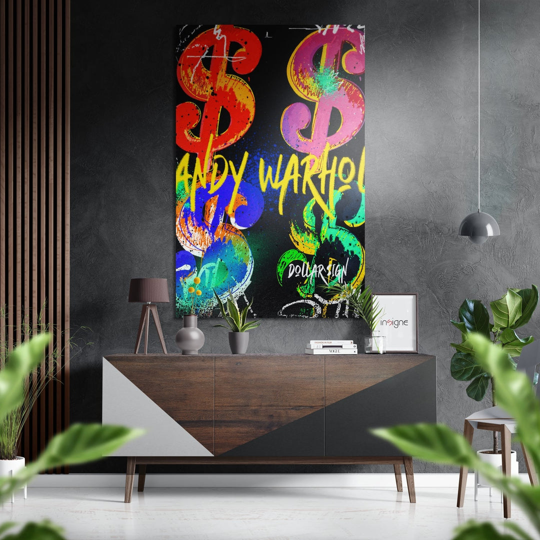Andy Warhol Brushed Aluminum Dibond Wall Art.