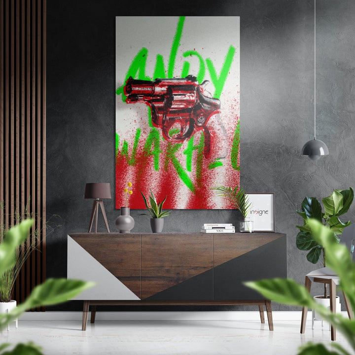 Andy Warhol Brushed Aluminum Dibond Wall Art.