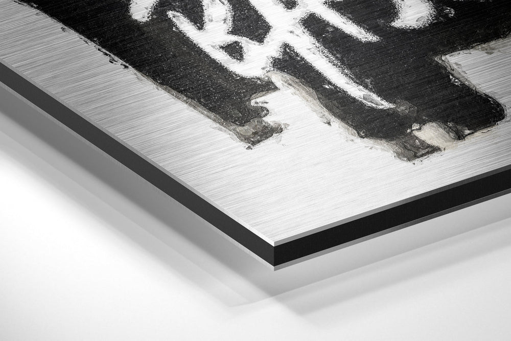Basquiat Brushed Aluminum Dibond Wall Art.