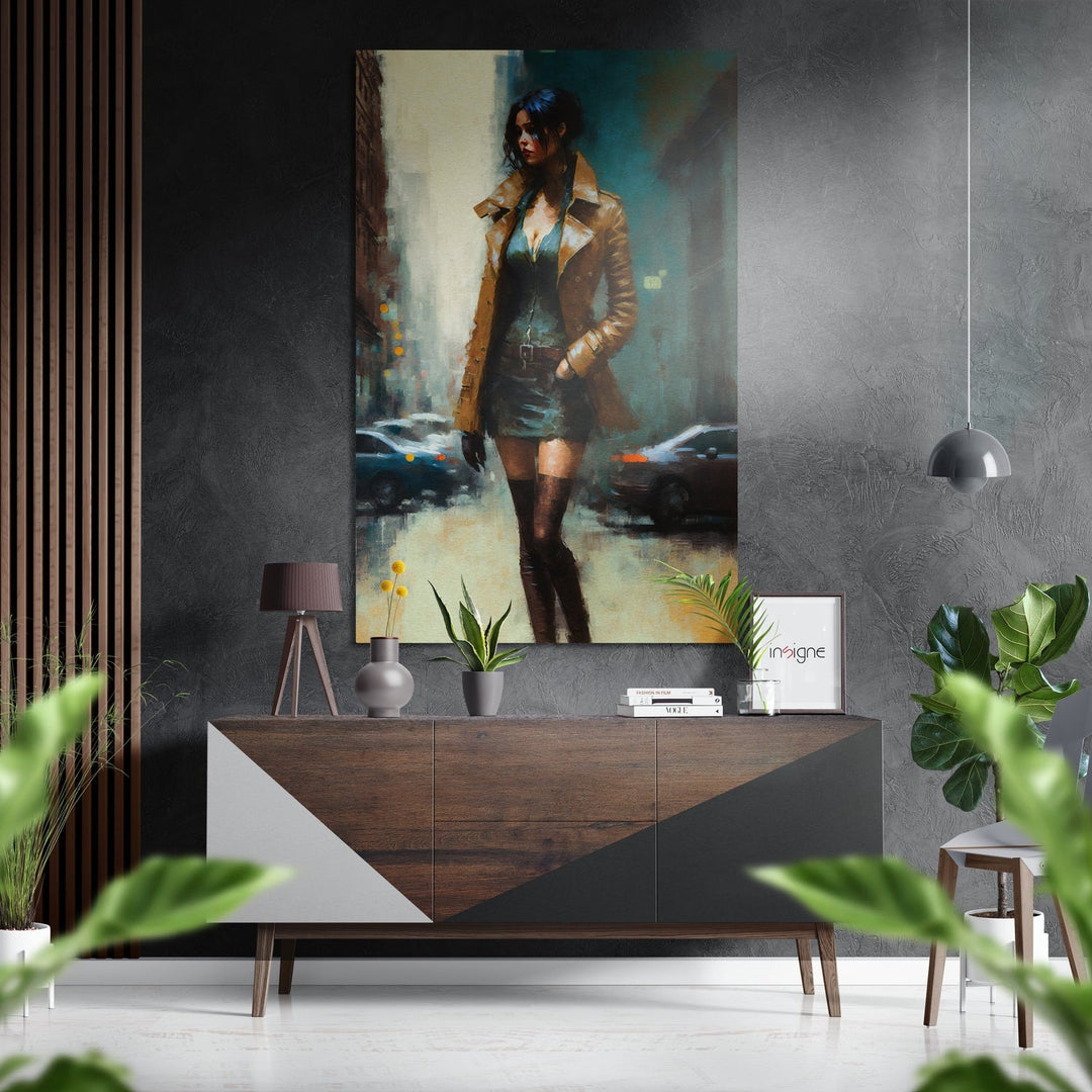 Rebellious Woman Brushed Aluminum Dibond Wall Art.