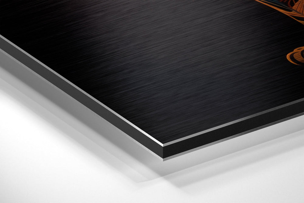 Lion Brushed Aluminum Dibond Wall Art.