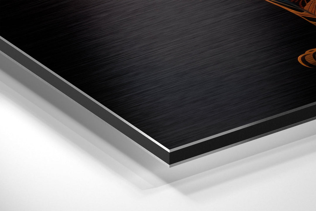 Lion Brushed Aluminum Dibond Wall Art.