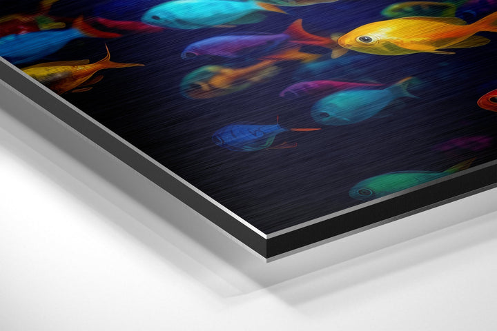 Fish Brushed Aluminum Dibond Wall Art.