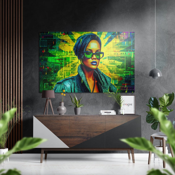 Cool Girl Brushed Aluminum Dibond Wall Art.