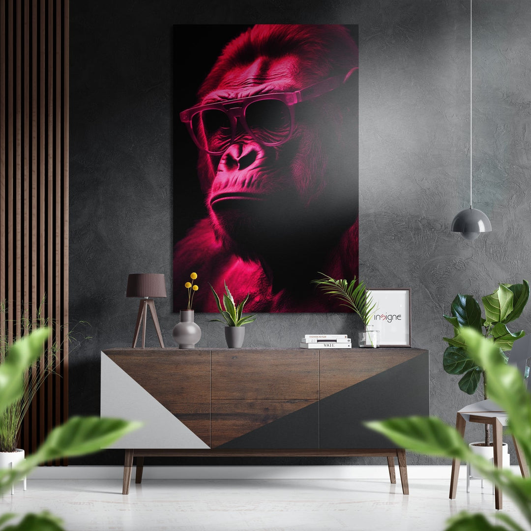 Wise Monkey Brushed Aluminum Dibond Wall Art.