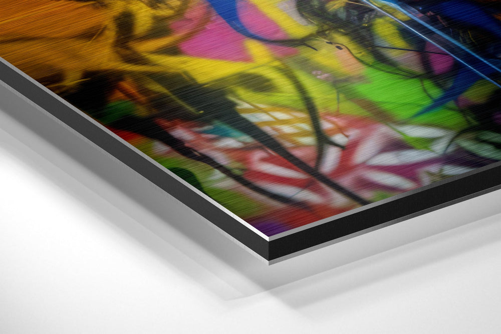 Woman Brushed Aluminum Dibond Wall Art.
