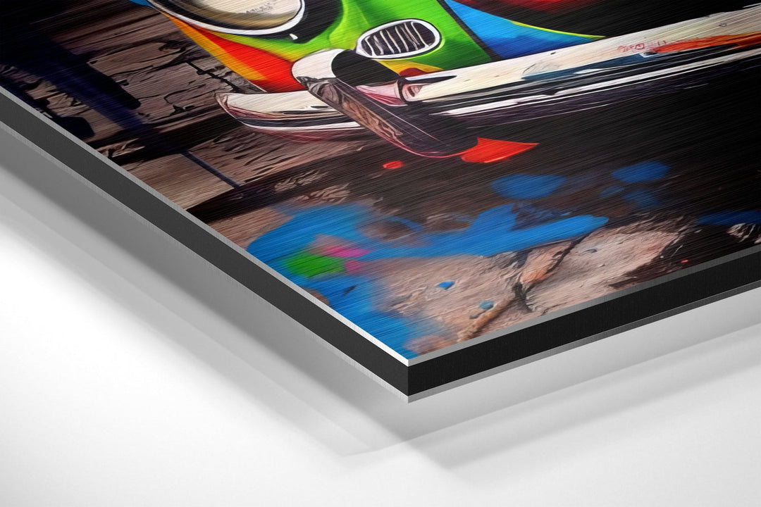 Vw  Brushed Aluminum Dibond Wall Art.