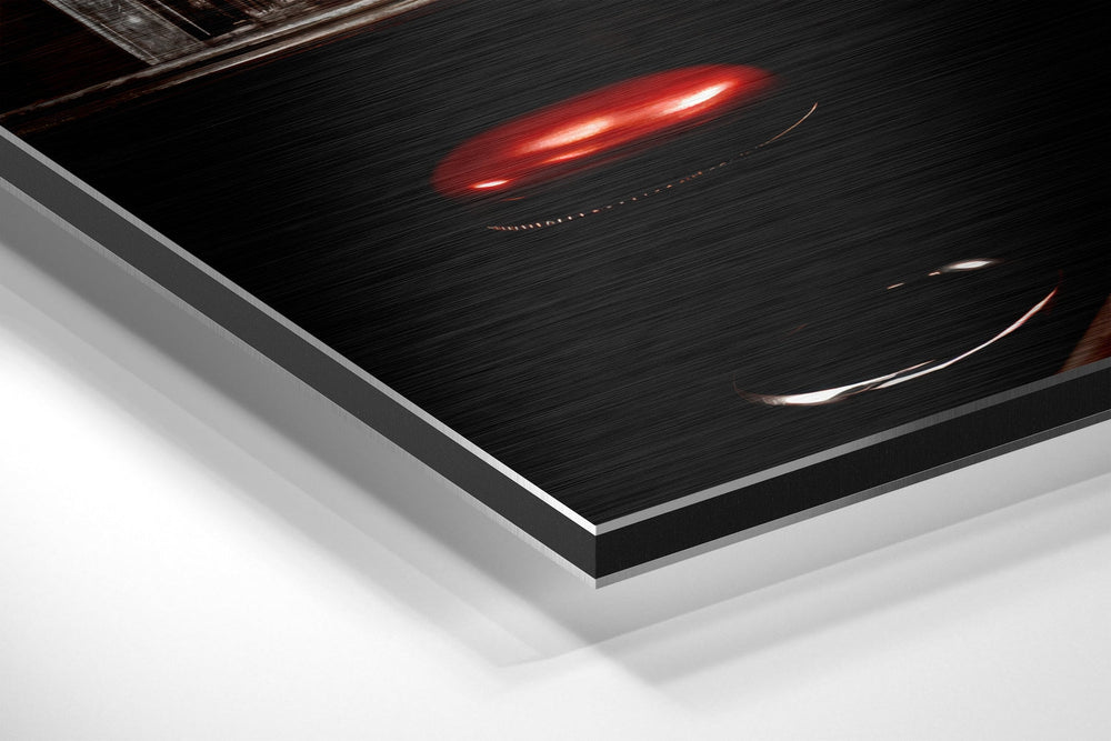 Woman in a Bar Brushed Aluminum Dibond Wall Art.