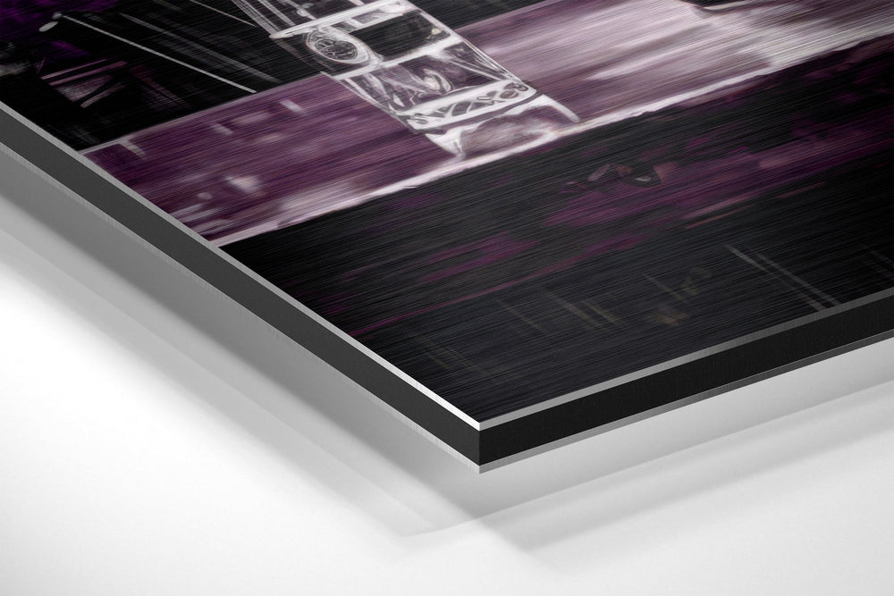 Woman in a Bar Brushed Aluminum Dibond Wall Art.