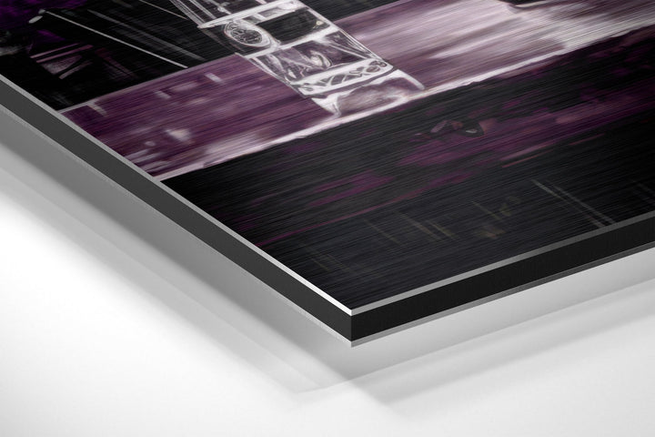 Woman in a Bar Brushed Aluminum Dibond Wall Art.