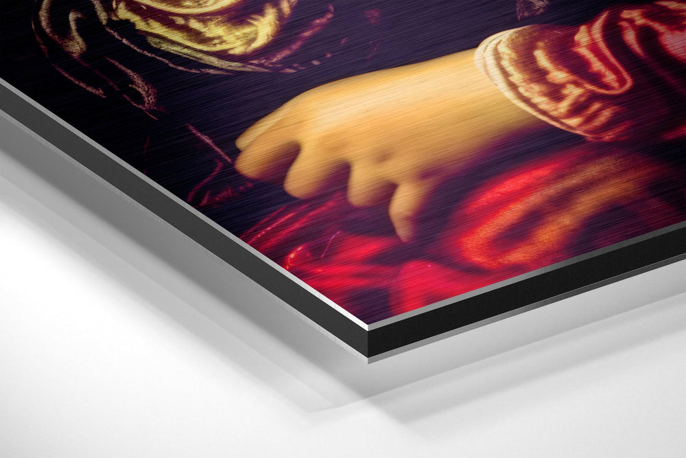 Mona Lisa Brushed Aluminum Dibond Wall Art.