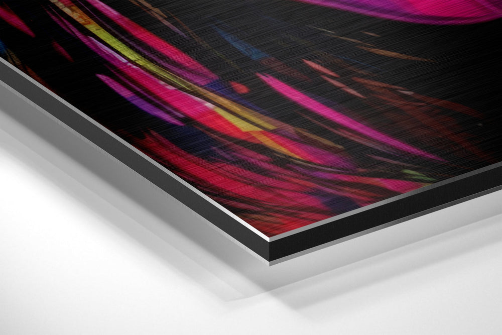 Woman Brushed Aluminum Dibond Wall Art.