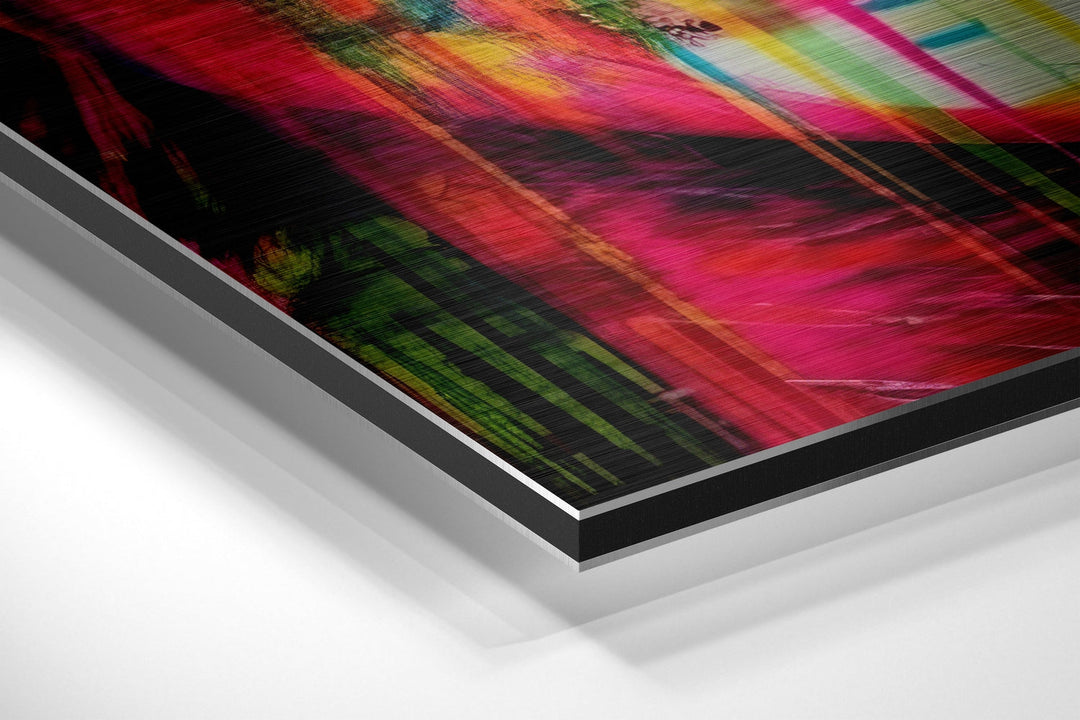 Woman Brushed Aluminum Dibond Wall Art.