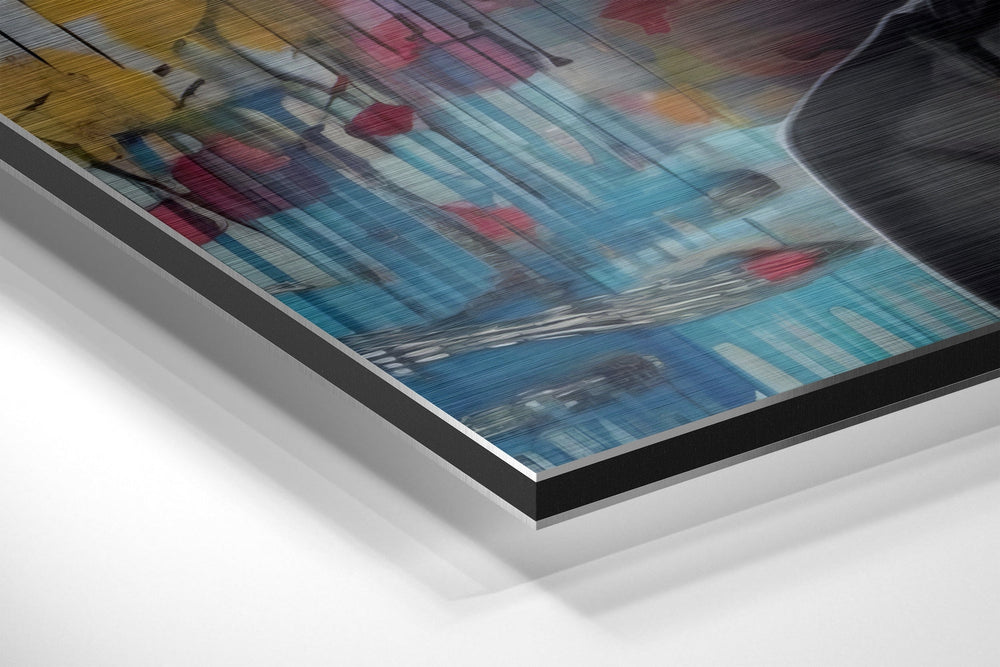 Woman Brushed Aluminum Dibond Wall Art.