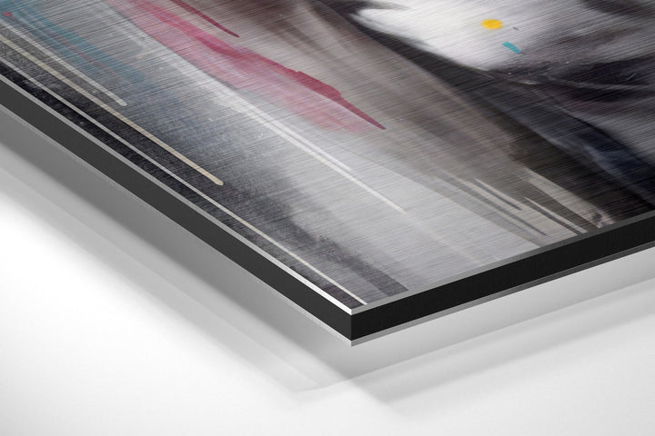 Woman Brushed Aluminum Dibond Wall Art.