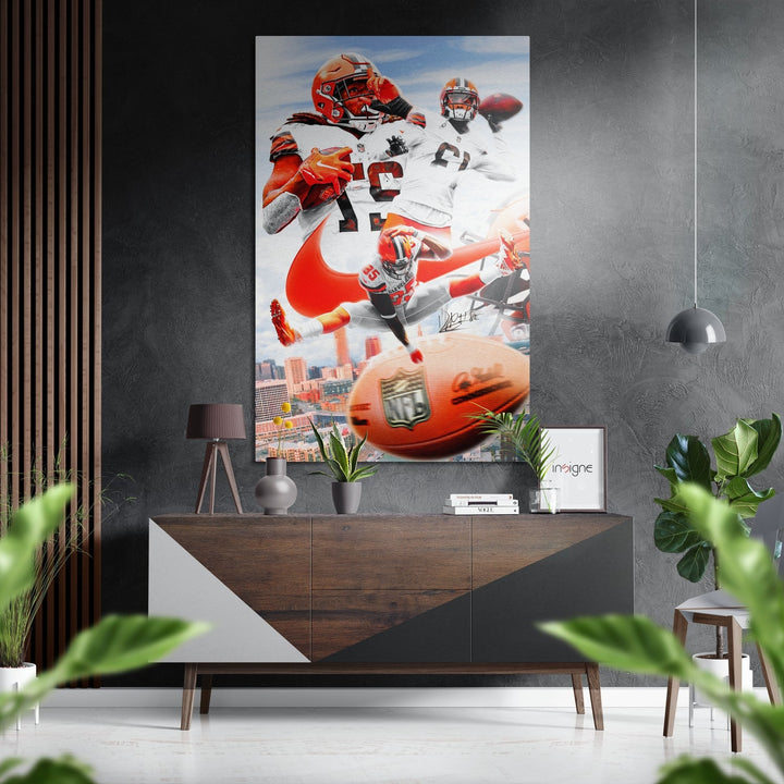 NFL Brushed Aluminum Dibond Wall Art Insigne