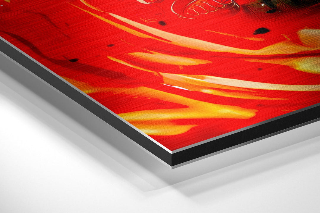 Naruto - Might Guy Brushed Aluminum Dibond Wall Art.