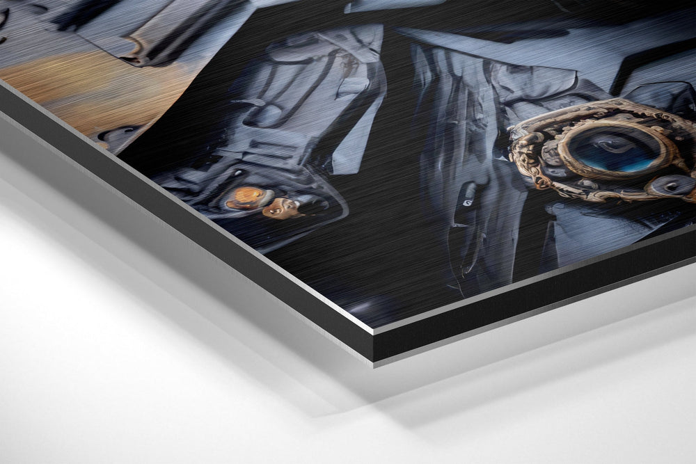 Darth Wader Brushed Aluminum Dibond Wall Art.