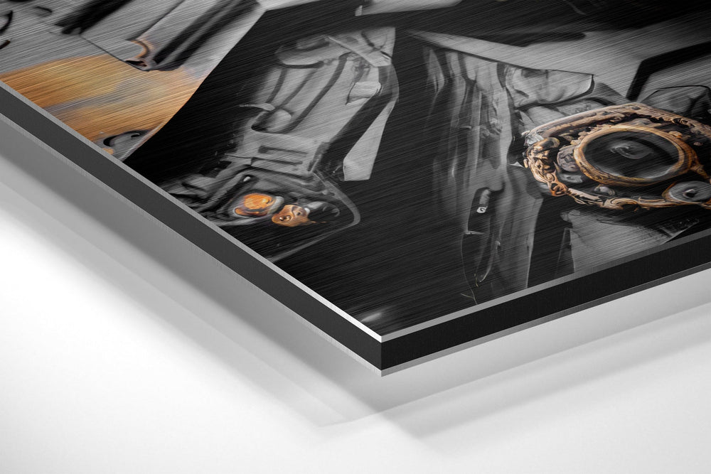 Darth Wader Brushed Aluminum Dibond Wall Art.