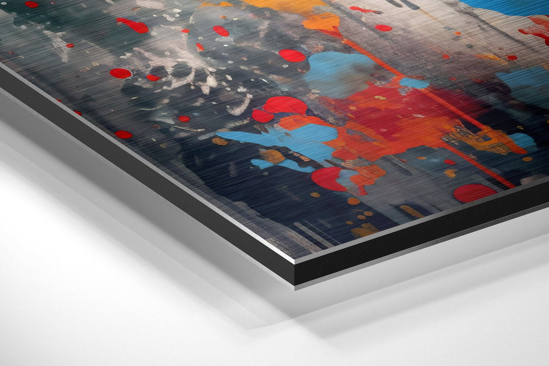 Lips Brushed Aluminum Dibond Wall Art.