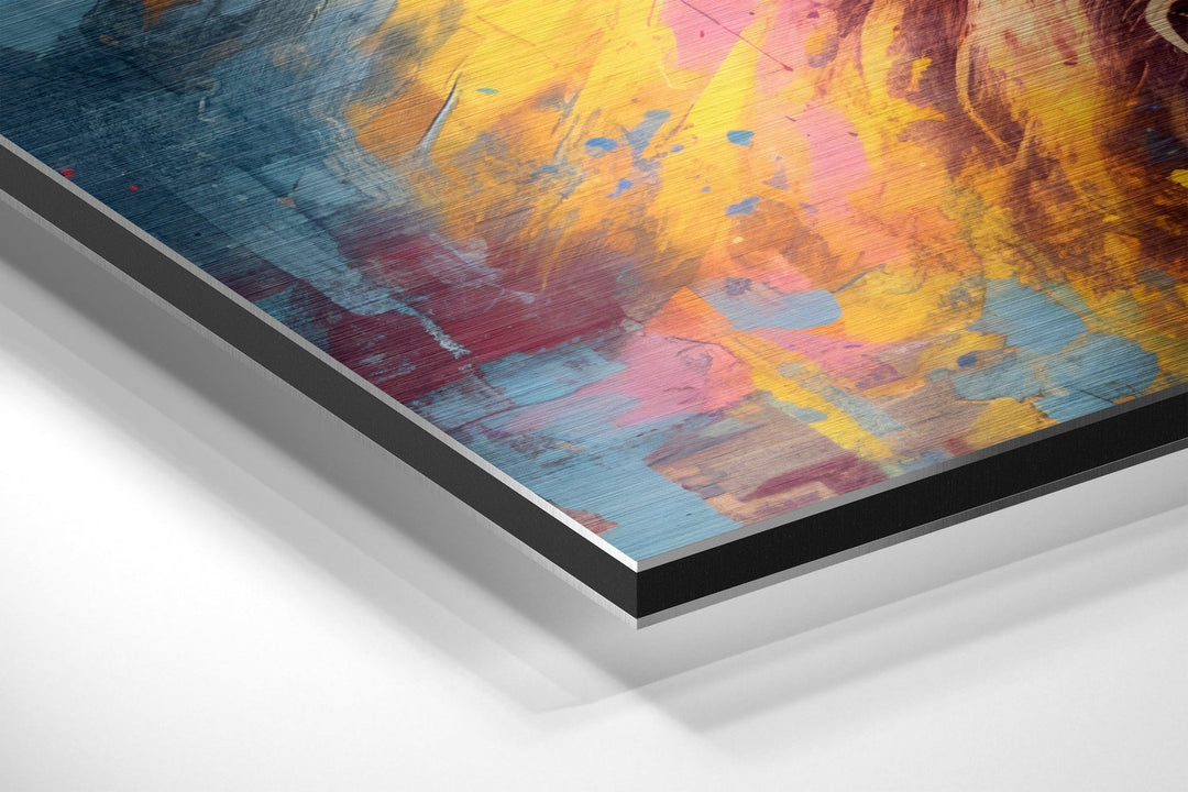 Cool Lion Brushed Aluminum Dibond Wall Art.