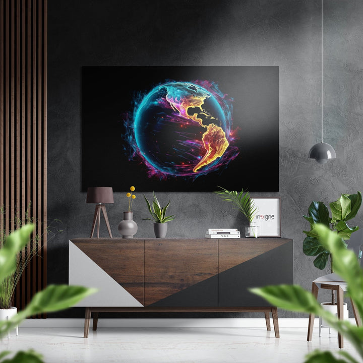 Earth Brushed Aluminum Dibond Wall Art.