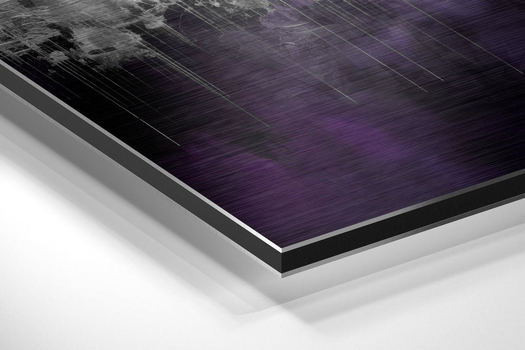 City Silhouette Brushed Aluminum Dibond Wall Art.