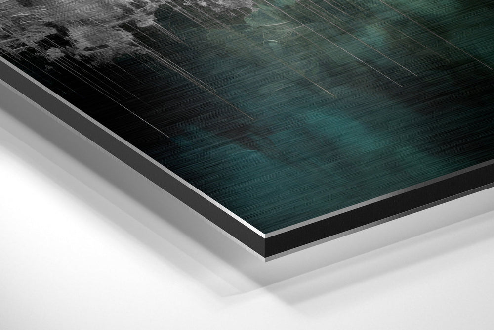 City Silhouette Brushed Aluminum Dibond Wall Art.