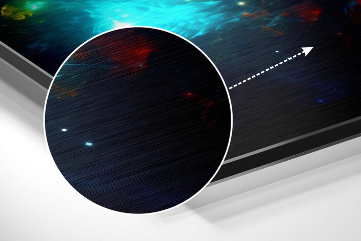 Colors of Space Brushed Aluminum Dibond Wall Art.