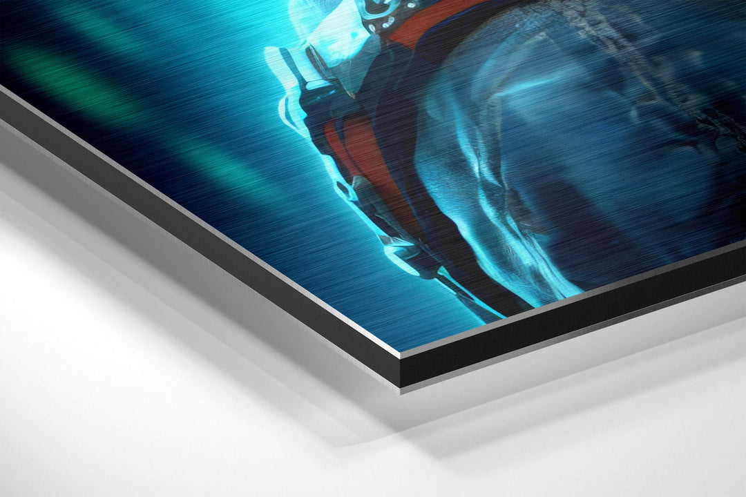 Futuristic Styles Brushed Aluminum Dibond Wall Art.