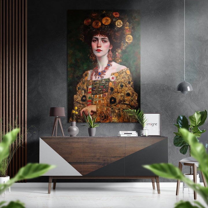 Klimt Brushed Aluminum Dibond Wall Art.