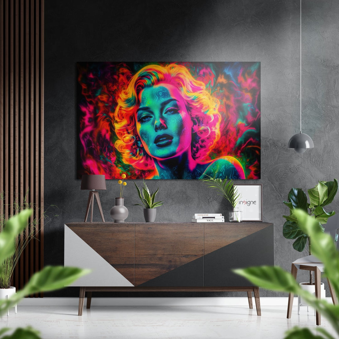 Marilyn Monroe Brushed Aluminum Dibond Wall Art.