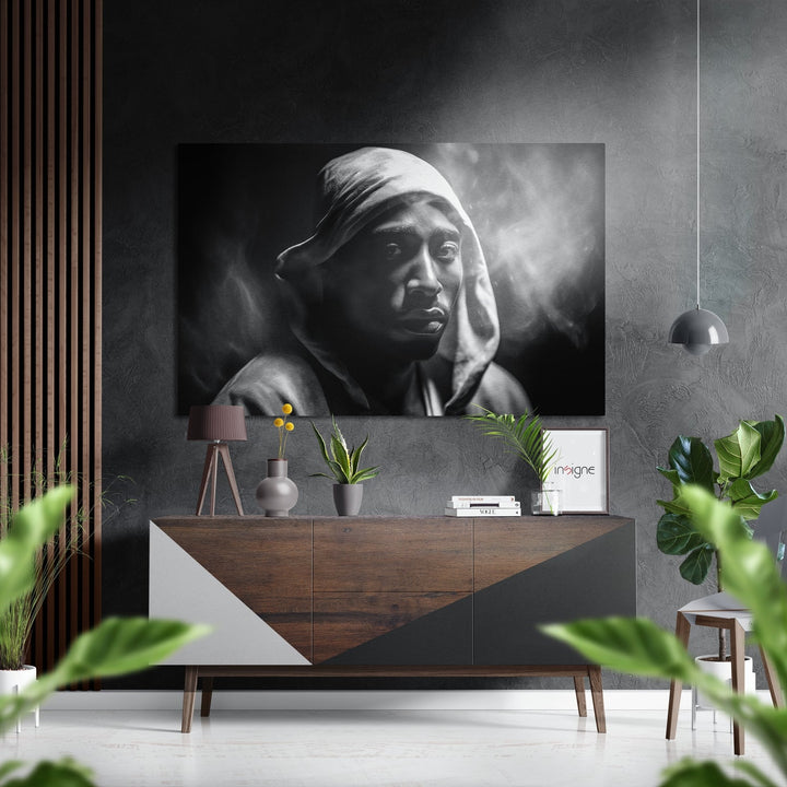Tupac Brushed Aluminum Dibond Wall Art.