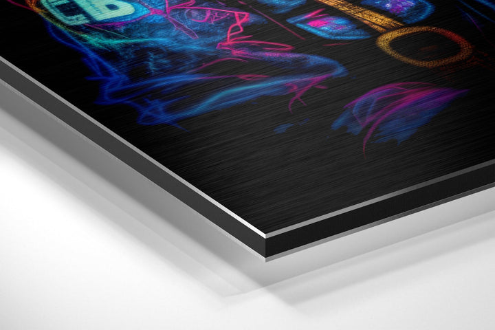 Mickey Mouse Brushed Aluminum Dibond Wall Art.