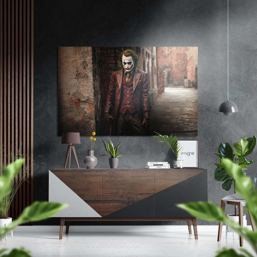 Joker Brushed Aluminum Dibond Wall Art.